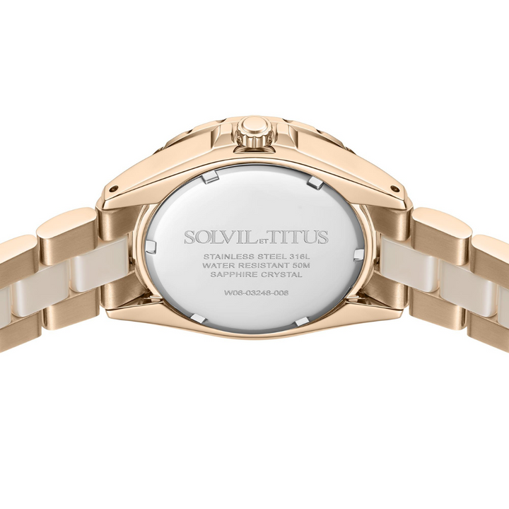 SOLVIL ET TITUS PERSE W06-03248-006 MULTI-FUNCTION QUARTZ WOMEN WATCH