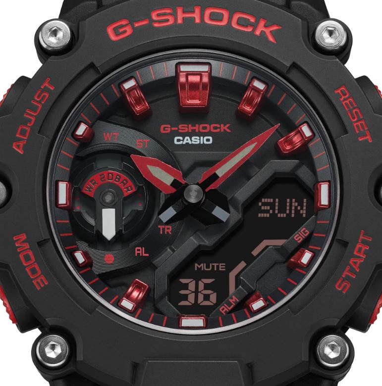 CASIO G-SHOCK GA-2200BNR-1ADR STANDARD ANALOG-DIGITAL BLACK WATCH