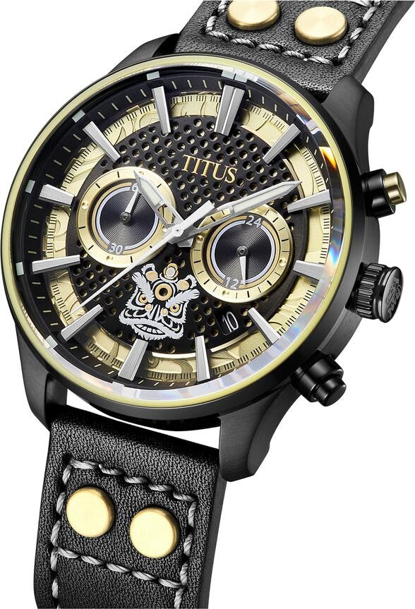 SOLVIL ET TITUS W06-03318-004 LION DANCE CHRONOGRAPH WATCH