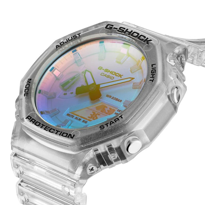 CASIO G-SHOCK GA-2100SRS-7ADR SPECIAL COLOUR MODELS TRANSPARENT WATCH