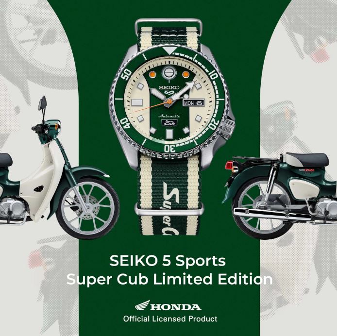 SEIKO 5 SPORTS SRPJ49K1 LIMITED EDITION HONDA SUPER CUB MEN WATCH