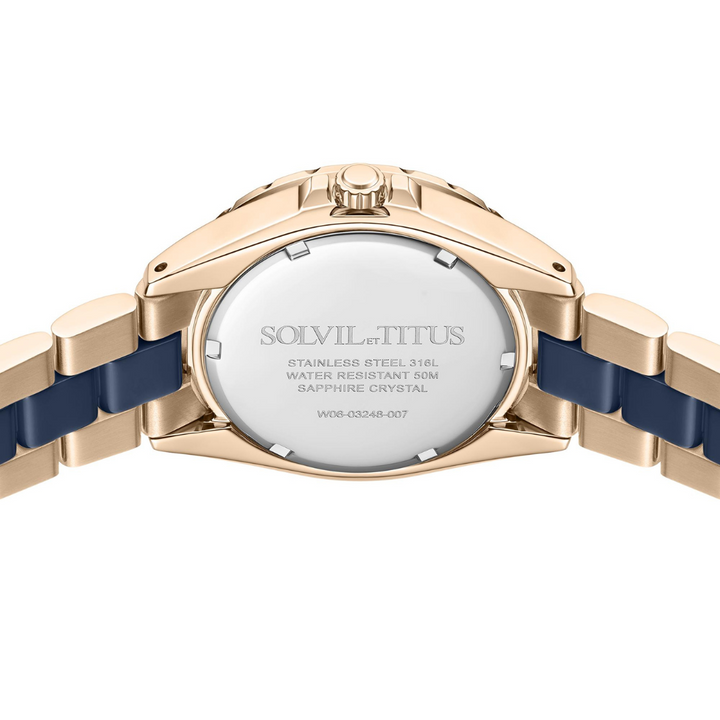 SOLVIL ET TITUS PERSE W06-03248-007 MULTI-FUNCTION QUARTZ WOMEN WATCH