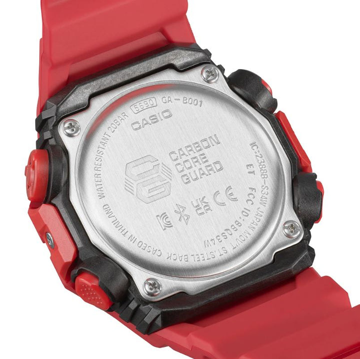 CASIO G-SHOCK GA-B001-4ADR ANALOG-DIGITAL RED WATCH
