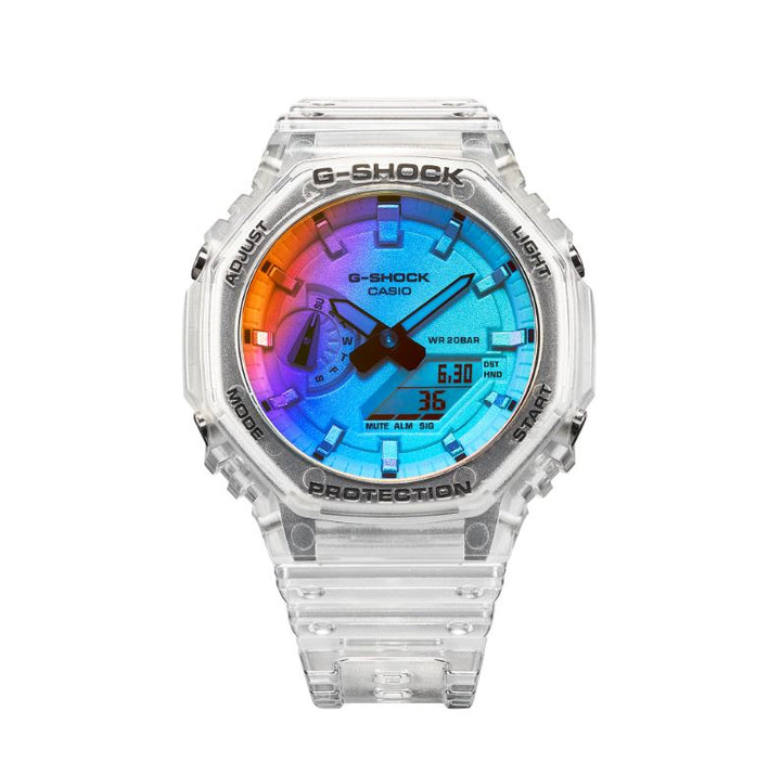CASIO G-SHOCK GA-2100SRS-7ADR SPECIAL COLOUR MODELS TRANSPARENT WATCH