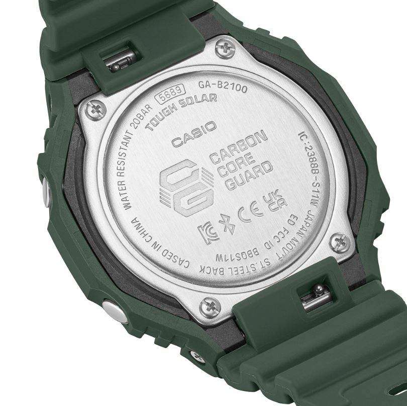 CASIO G-SHOCK GA-B2100-3ADR SOLAR ANALOG-DIGITAL GREEN WATCH