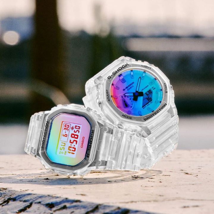 CASIO G-SHOCK DW-5600SRS-7DR SPECIAL COLOR MODELS TRANSPARENT WATCH