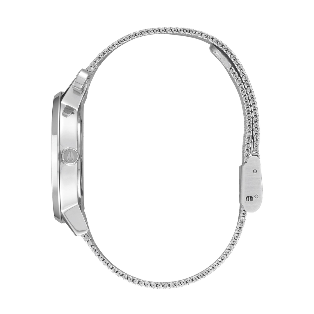 NIXON KENSINGTON QUARTZ SILVER MILANESE WOMEN WATCH