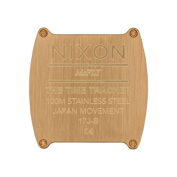 NIXON TIME TRACKER QUARTZ ANALOG GOLD WOMEN WATCH