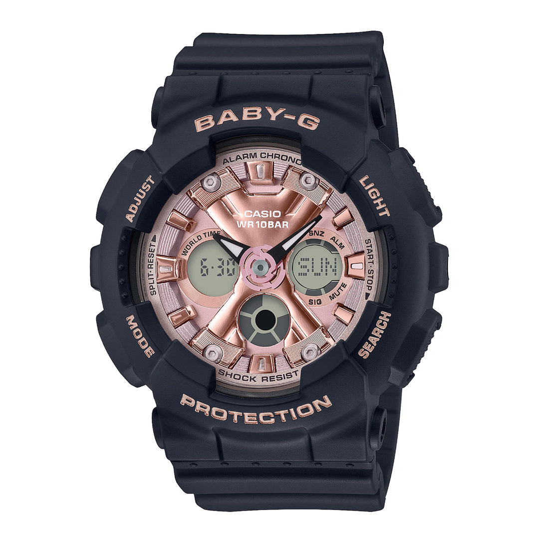 CASIO BABY-G BA-130-1A4DR ANALOG-DIGITAL BLACK PINK WATCH