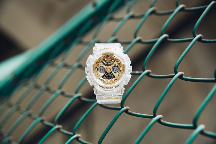 CASIO BABY-G BA-130CVG-7ADR SPECIAL COLOUR MODELS WHITE GOLD WATCH