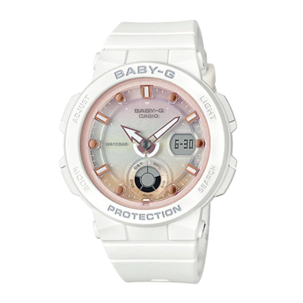 Casio Baby-G BGA-250-7A2DR Beach Traveler White Rose Gold | City