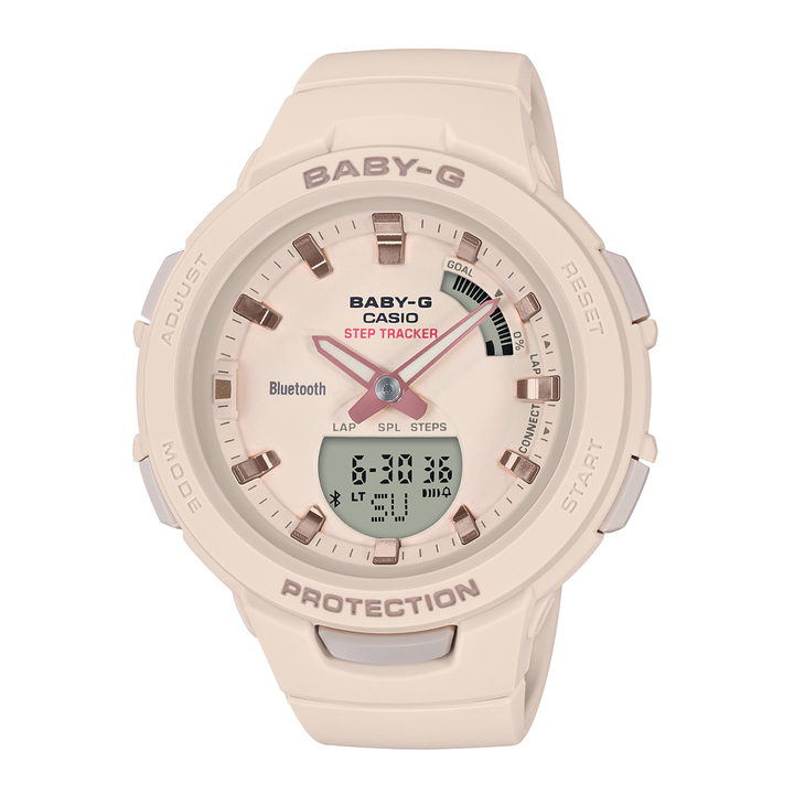 CASIO BABY-G SPORTS BSA-B100-4A1DR ANALOG-DIGITAL BEIGE WATCH