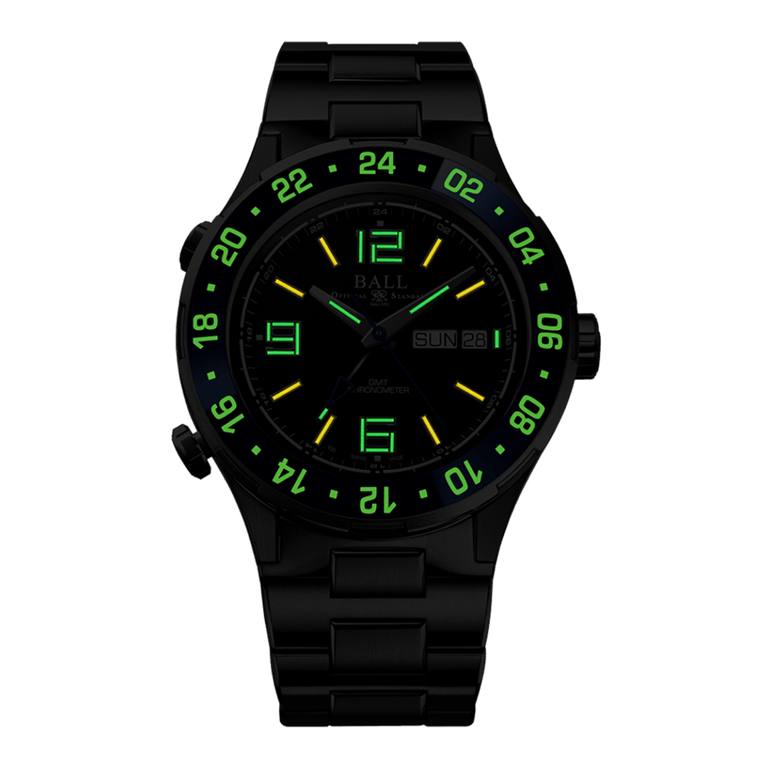 BALL ROADMASTER MARINE GMT DG3030B-S6CJ-BK LIMITED EDITION MEN WATCH