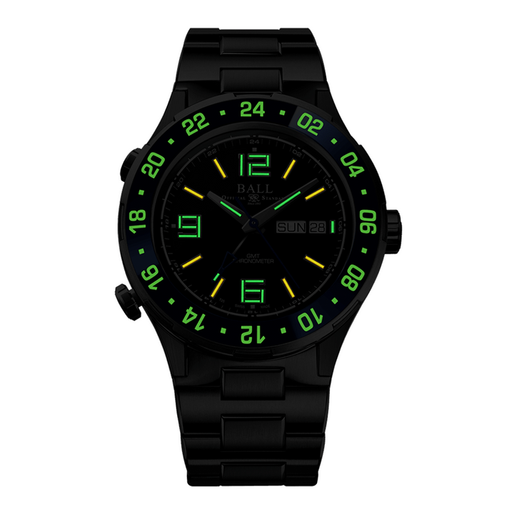 BALL ROADMASTER MARINE GMT DG3030B-S6CJ-BK LIMITED EDITION MEN WATCH