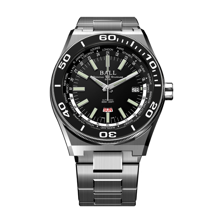 BALL ROADMASTER DG3032A-S-BKBK LIMITED EDITION WORLDTIME MEN WATCH