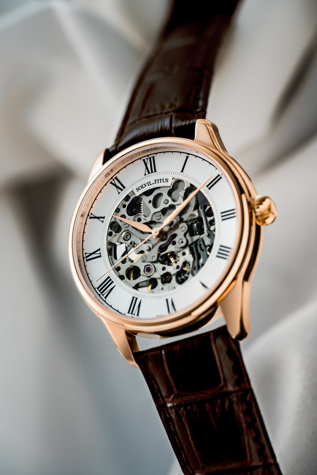 SOLVIL ET TITUS EXQUISITE W06-03234-004 3 HANDS AUTOMATIC MEN WATCH