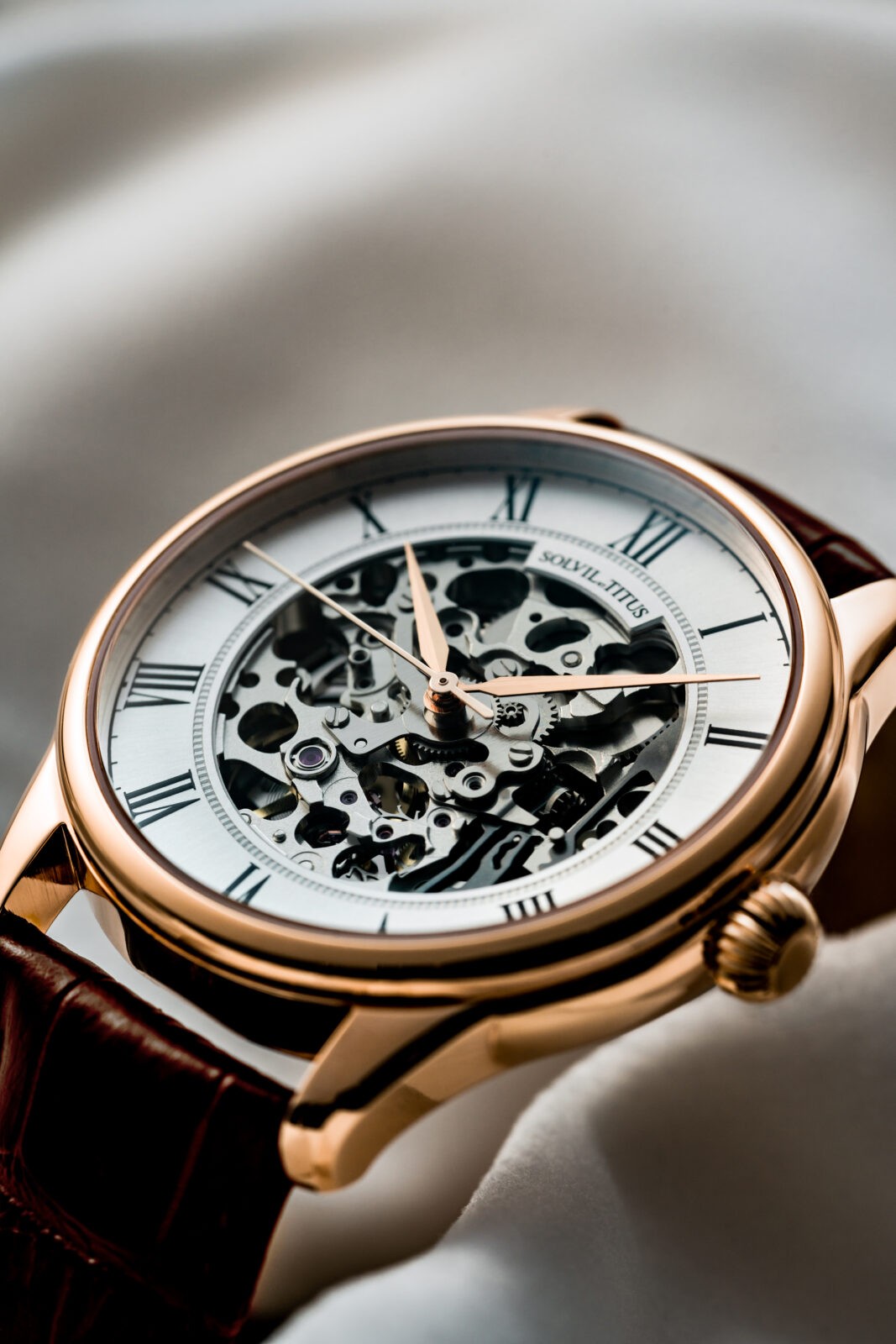 SOLVIL ET TITUS EXQUISITE W06-03234-004 3 HANDS AUTOMATIC MEN WATCH