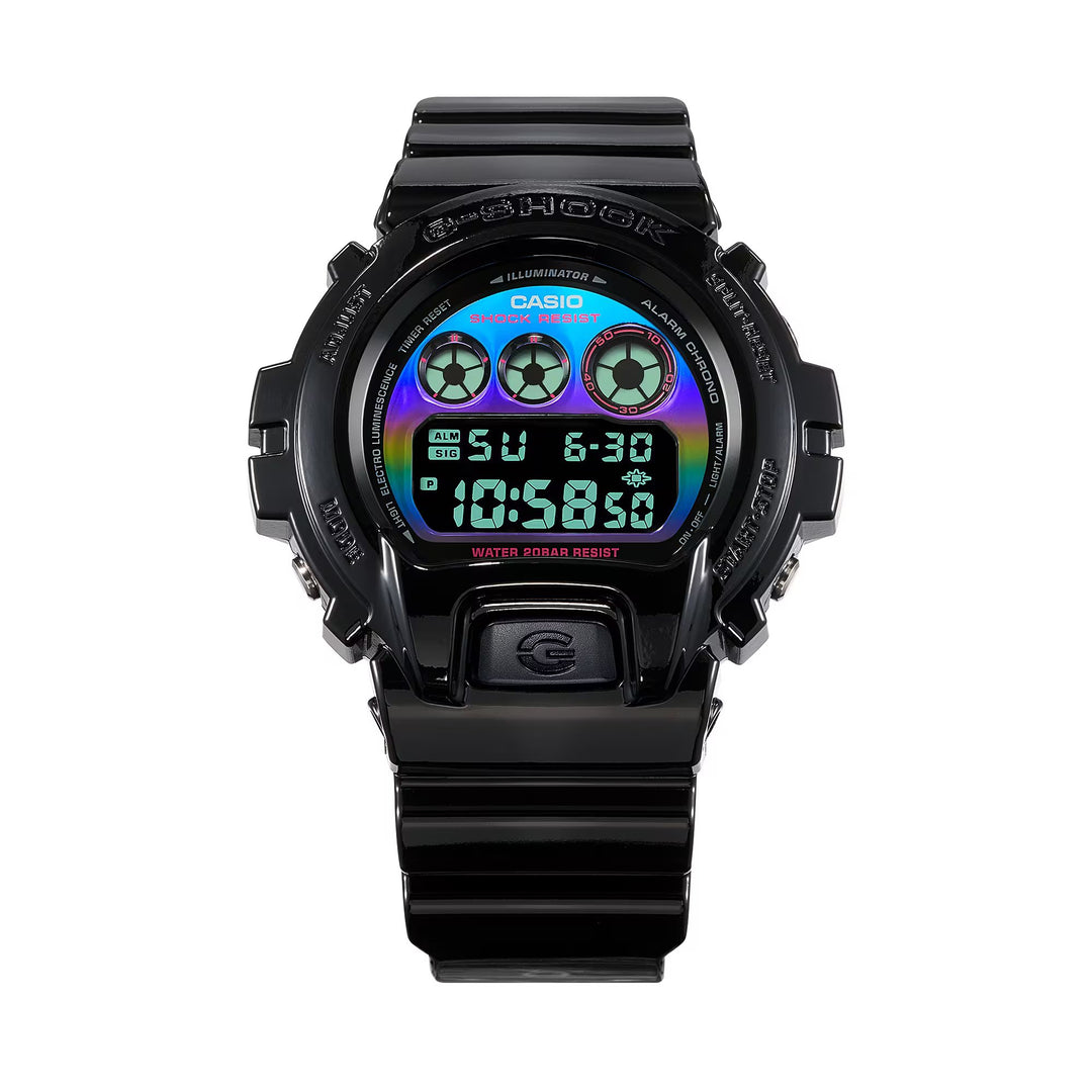 CASIO G-SHOCK DW-6900RGB-1DR VIRTUAL RAINBOW DIGITAL BLACK WATCH