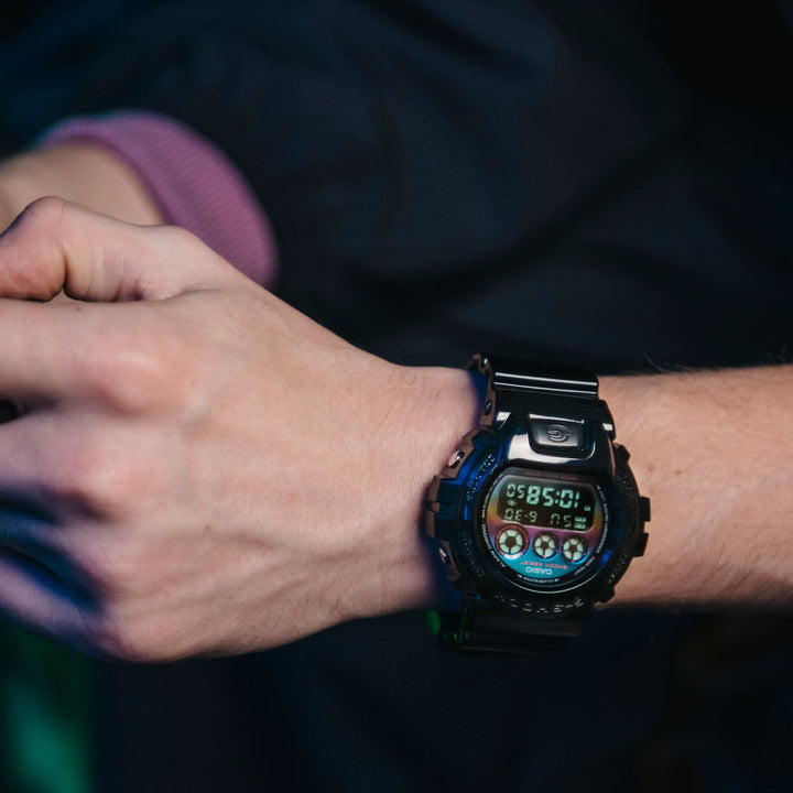 CASIO G-SHOCK DW-6900RGB-1DR VIRTUAL RAINBOW DIGITAL BLACK WATCH