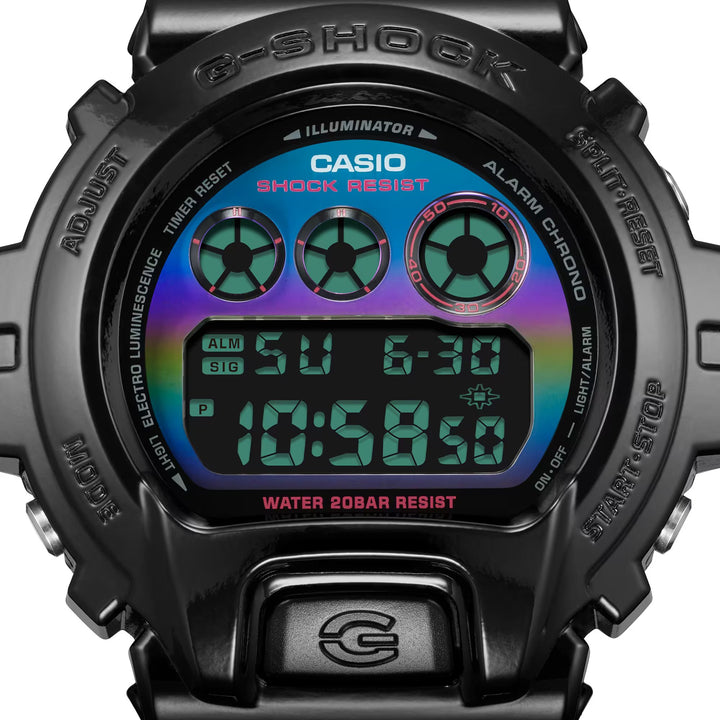 CASIO G-SHOCK DW-6900RGB-1DR VIRTUAL RAINBOW DIGITAL BLACK WATCH