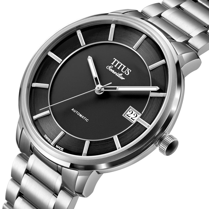 SOLVIL ET TITUS SONVILIER W06-03180-001 3 HANDS DATE AUTOMATIC MEN WATCH