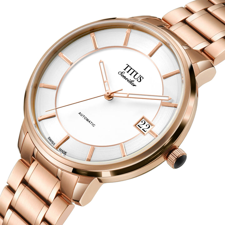 SOLVIL ET TITUS SONVILIER W06-03181-002 3 HANDS DATE AUTOMATIC WOMEN WATCH