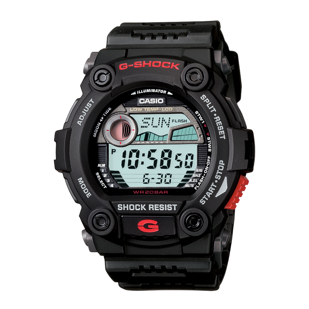CASIO G SHOCK G 7900 1DR STANDARD DIGITAL BLACK WATCH CITY CHAIN