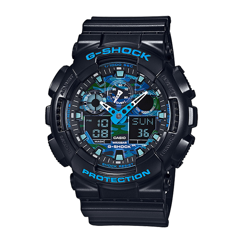 CASIO G-SHOCK GA-100CB-1ADR SPECIAL COLOUR MODELS BLACK BLUE WATCH