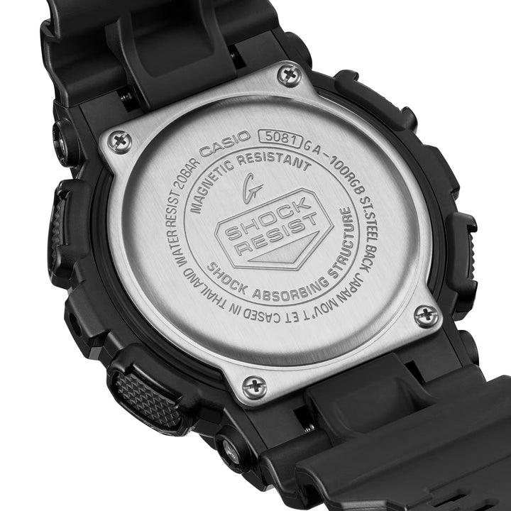 CASIO G-SHOCK GA-100RGB-1ADR VIRTUAL RAINBOW ANALOG DIGITAL BLACK WATCH
