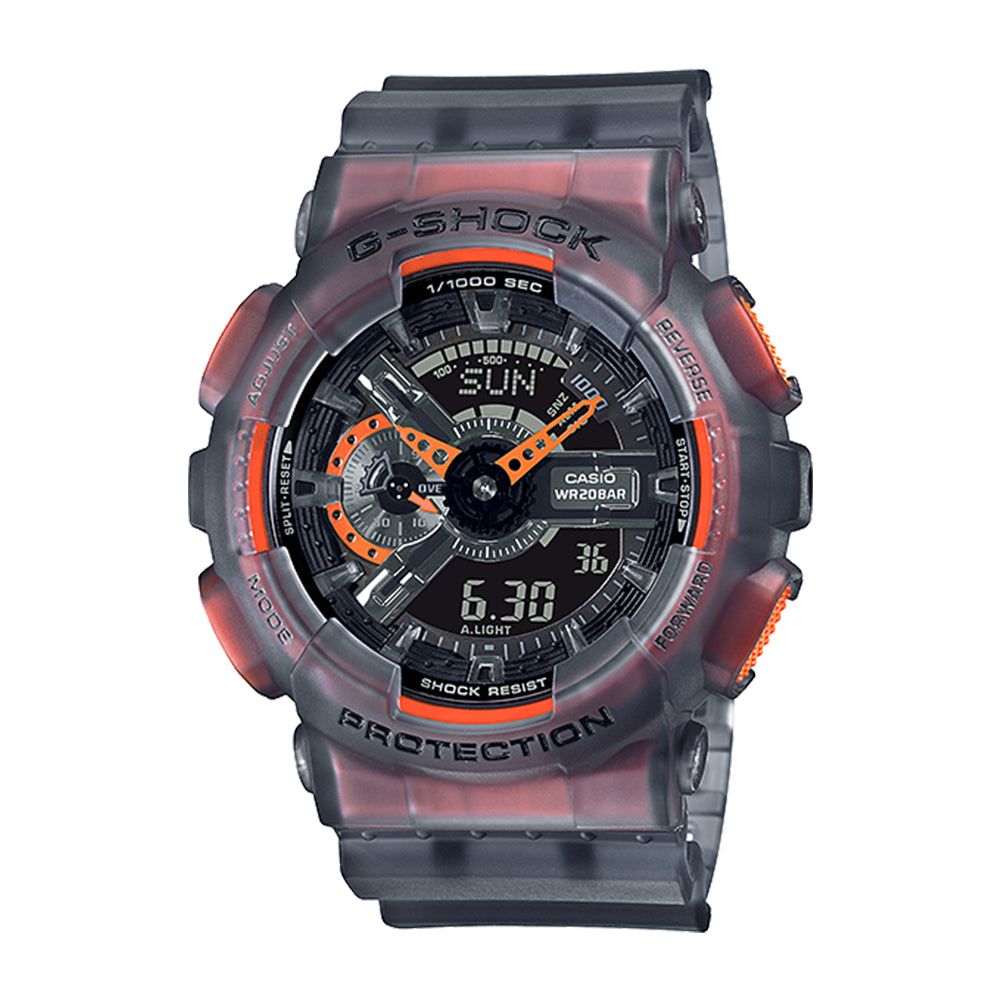 g shock skeleton orange