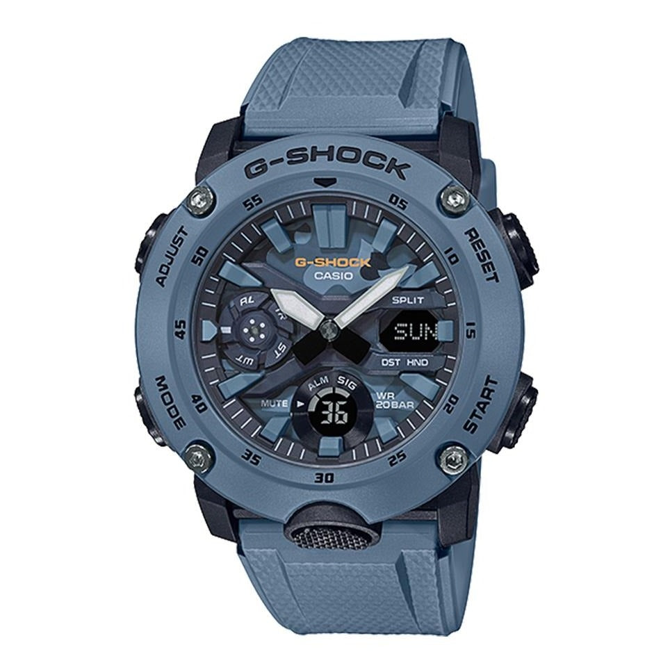 CASIO G-SHOCK GA-2000SU-2ADR SPECIAL COLOUR MODELS CARBON BLUE WATCH