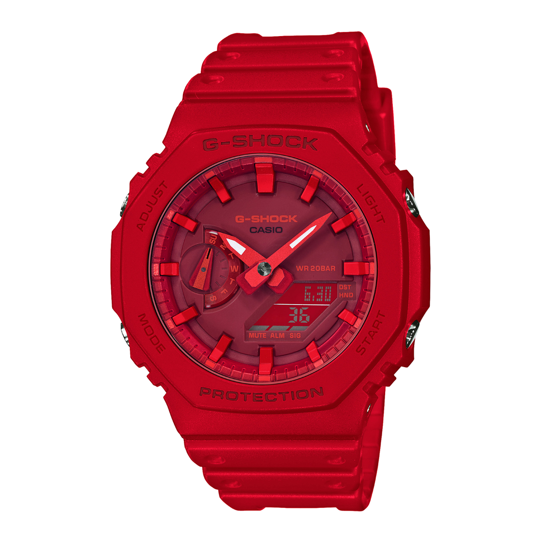 CASIO G-SHOCK GA-2100-4ADR STANDARD ANALOG-DIGITAL RED WATCH