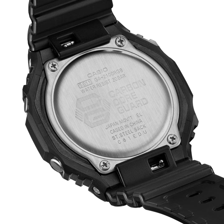 CASIO G-SHOCK GA-2100RGB-1ADR VIRTUAL RAINBOW ANALOG DIGITAL BLACK WATCH