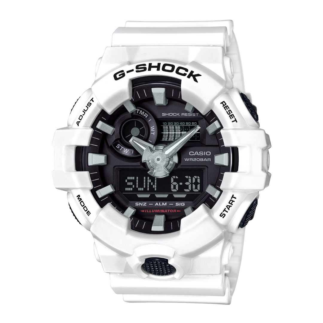 CASIO G-SHOCK GA-700-7ADR STANDARD ANALOG-DIGITAL WHITE WATCH