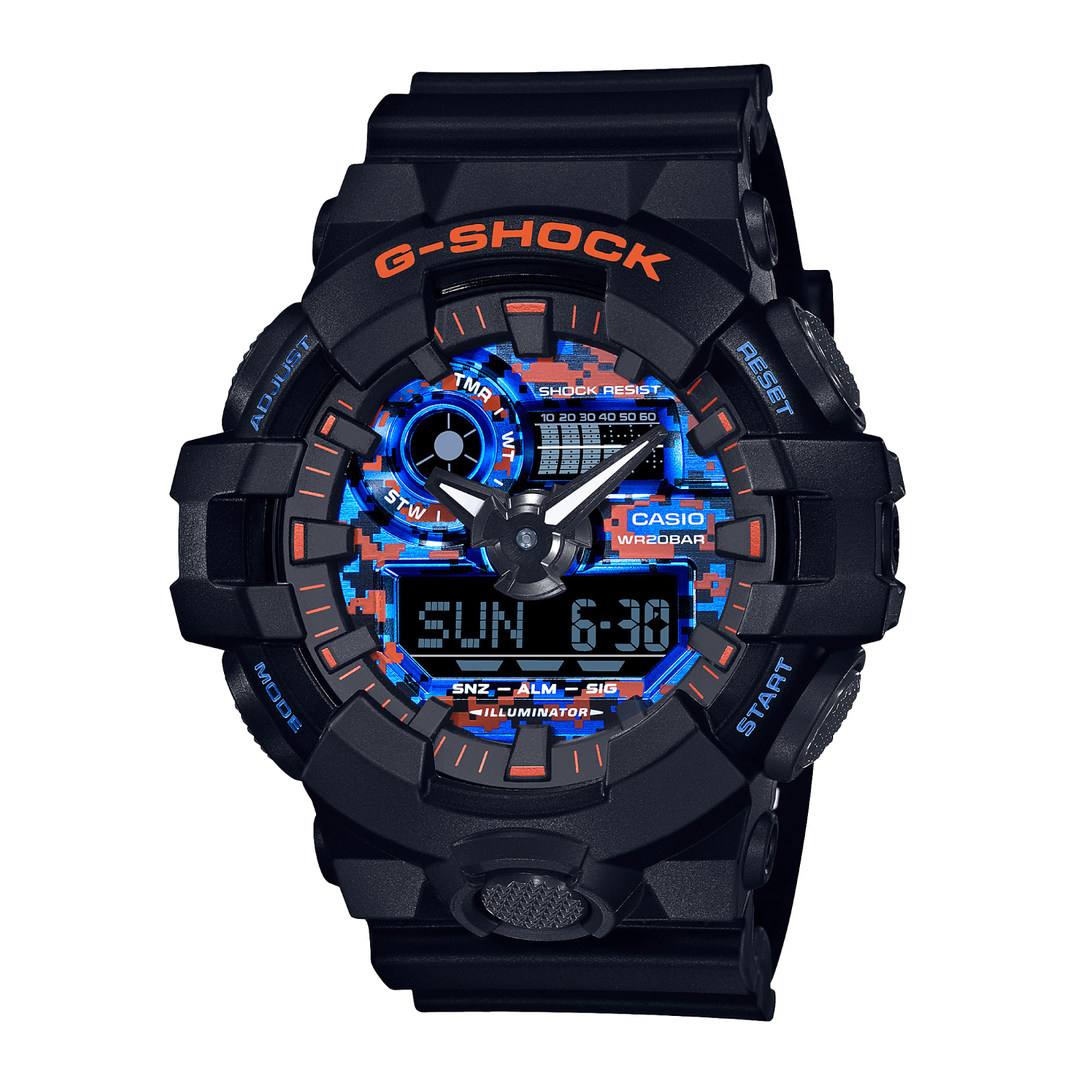 CASIO G-SHOCK GA-700CT-1ADR SPECIAL COLOUR MODELS BLACK WATCH