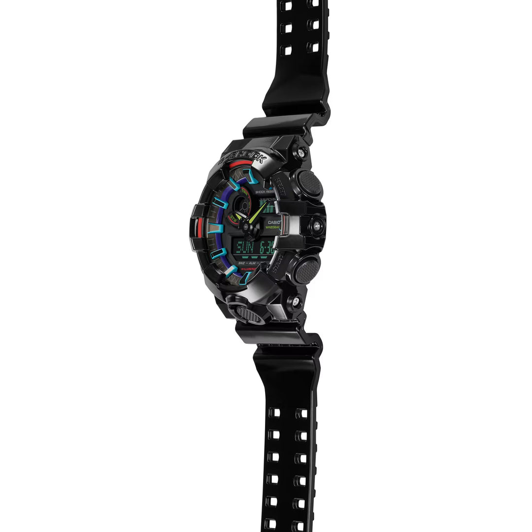 CASIO G-SHOCK GA-700RGB-1ADR VIRTUAL RAINBOW ANALOG DIGITAL BLACK WATCH