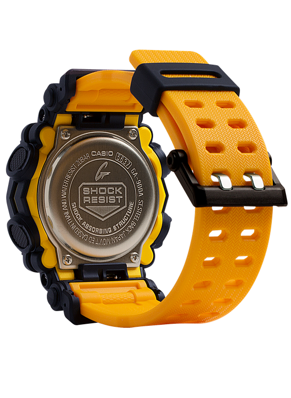 CASIO G-SHOCK GA-900A-1A9DR STANDARD ANALOG-DIGITAL BLACK AND YELLOW WATCH