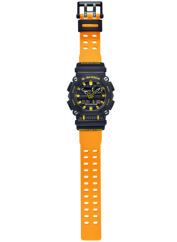 G shock watches yellow 2025 and black