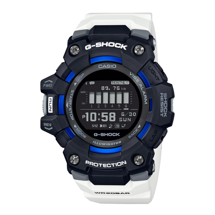 CASIO G-SHOCK SPORTS GBD-100-1A7DR WHITE AND BLACK WATCH
