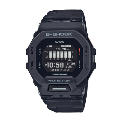 Casio G-Shock GBD-200-1DR G-Squad slim square Bluetooth fitness accelerometer 200m