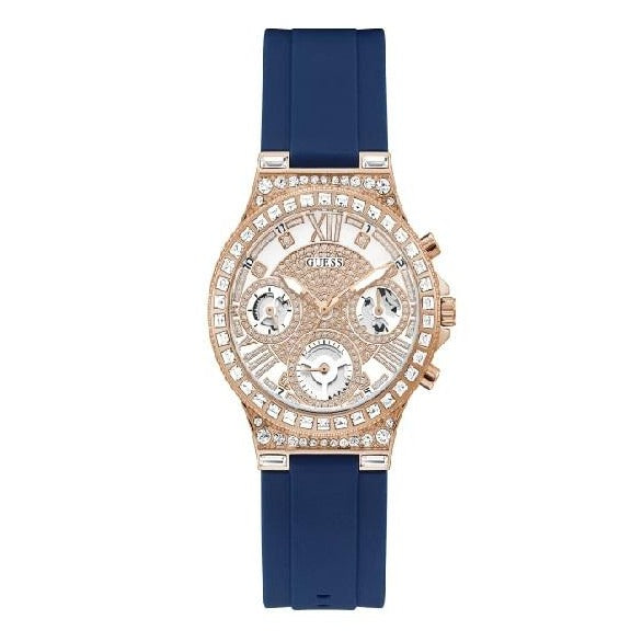 White and hotsell gold guess watch