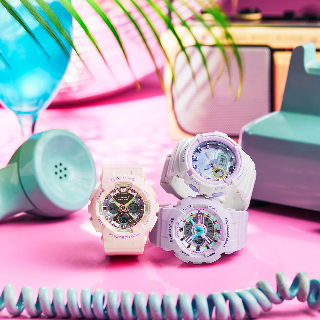 CASIO BABY-G BGA-280PM-7ADR STANDARD ANALOG-DIGITAL WHITE WATCH