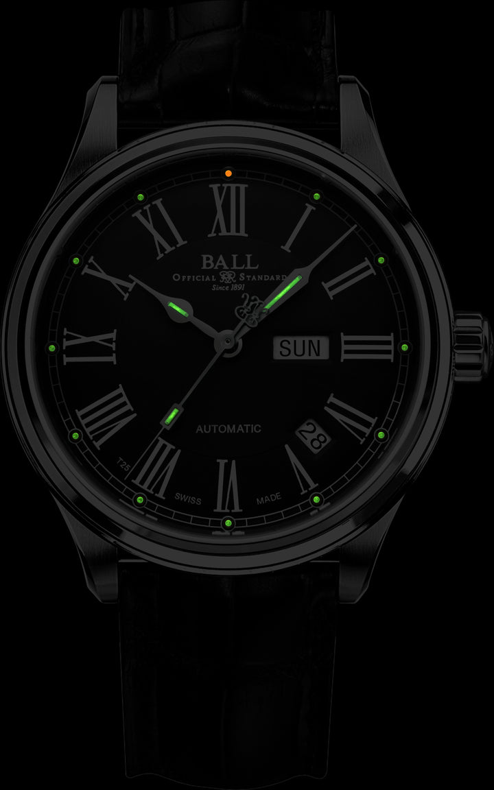 BALL TRAINMASTER NM1058D-L4J-GY ROMAN MEN WATCH