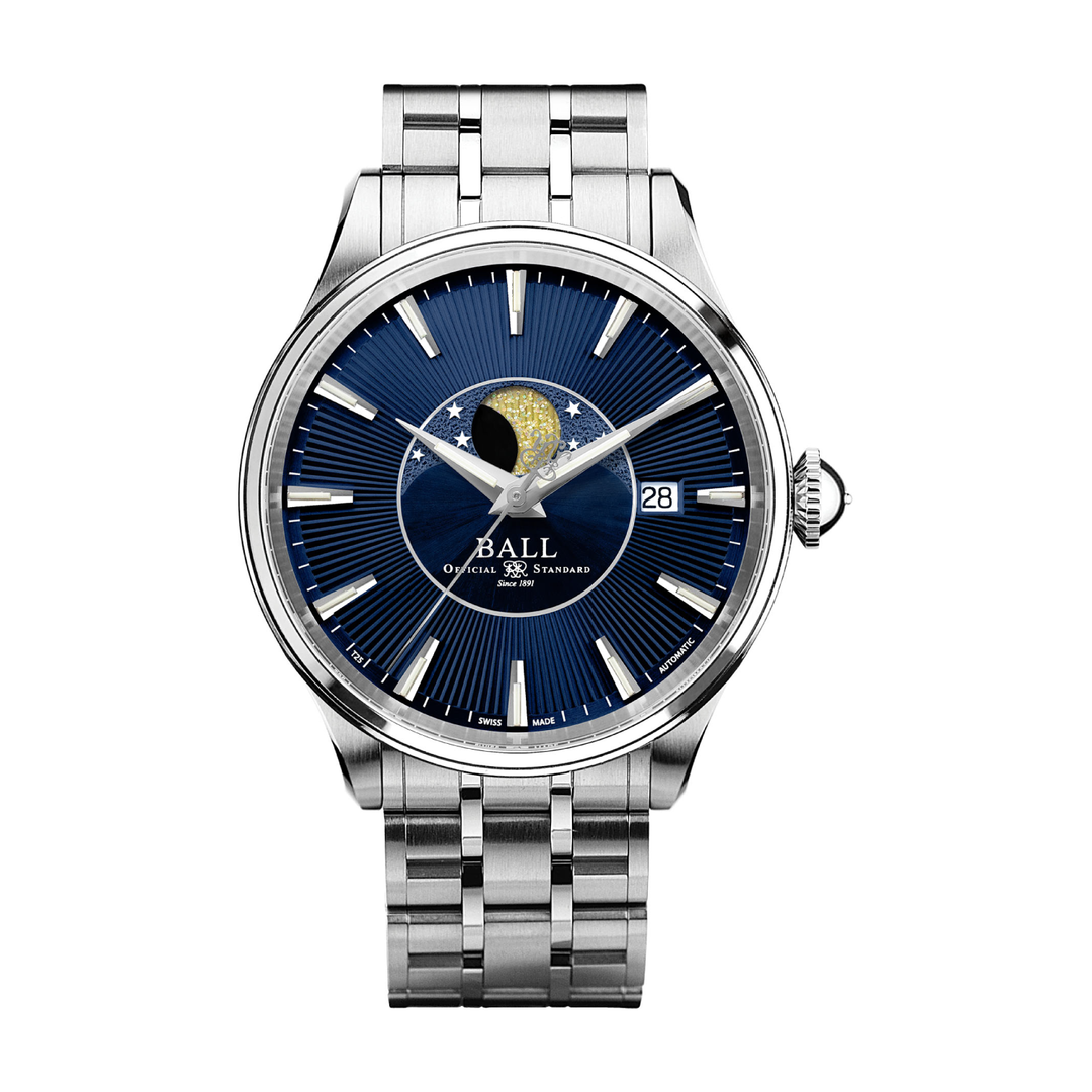 BALL TRAINMASTER NM3082D-SJ-BE MOONPHASE MEN WATCH