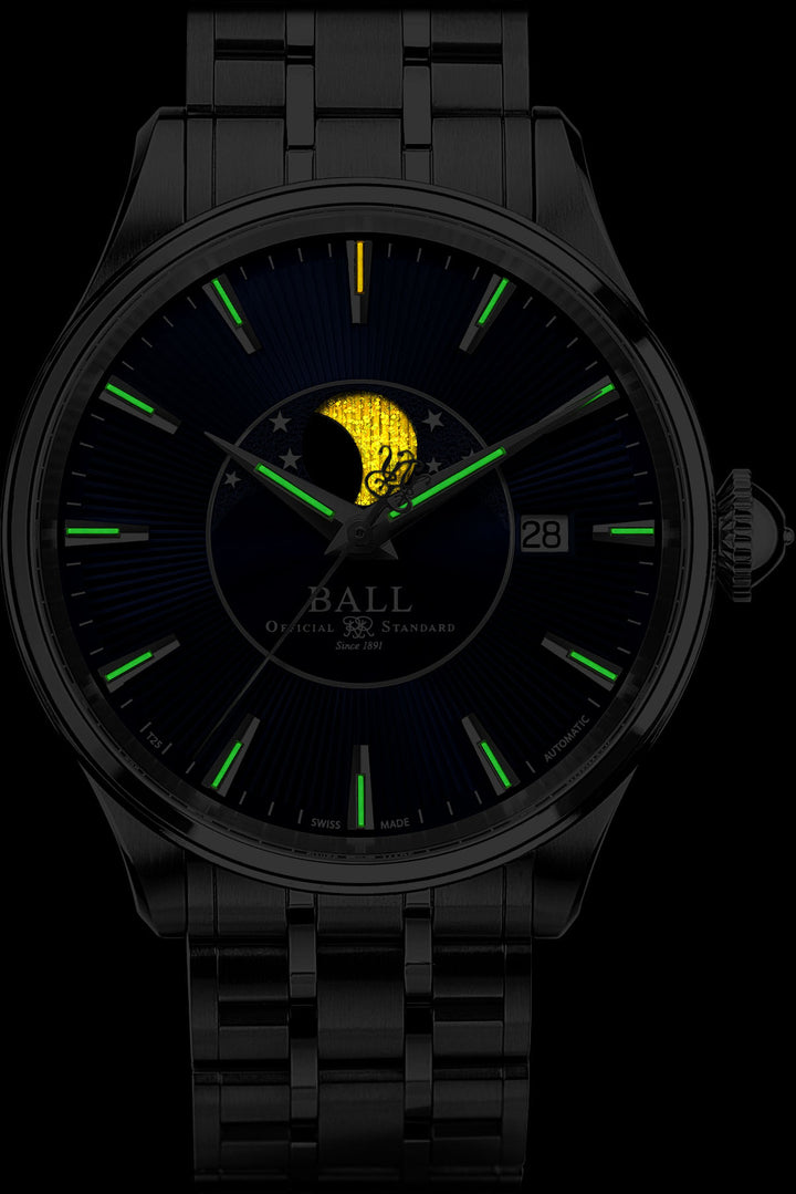 BALL TRAINMASTER NM3082D-SJ-BE MOONPHASE MEN WATCH