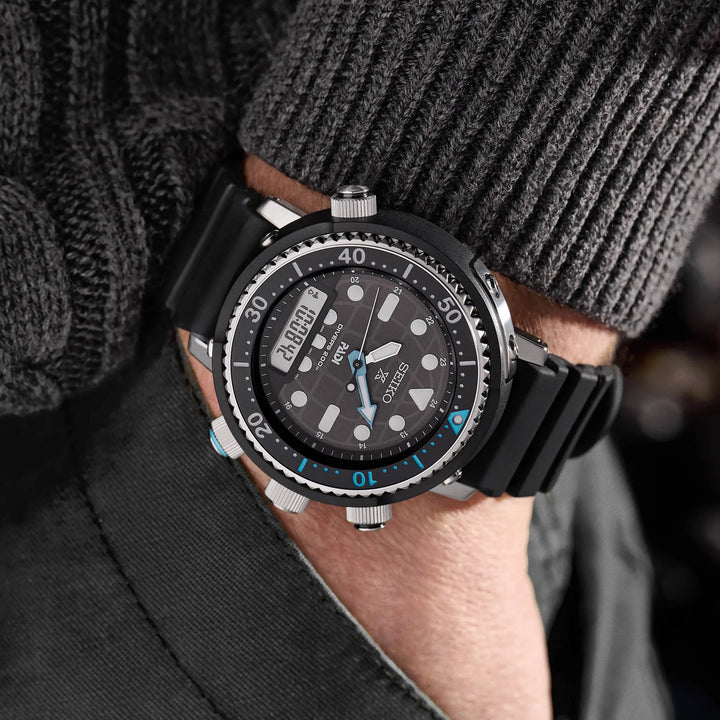 SEIKO PROSPEX SNJ035P1 PADI SPECIAL EDITION "ARNIE" SOLAR HYBRID DIVER'S 40TH ANNIVERSARY MEN WATCH