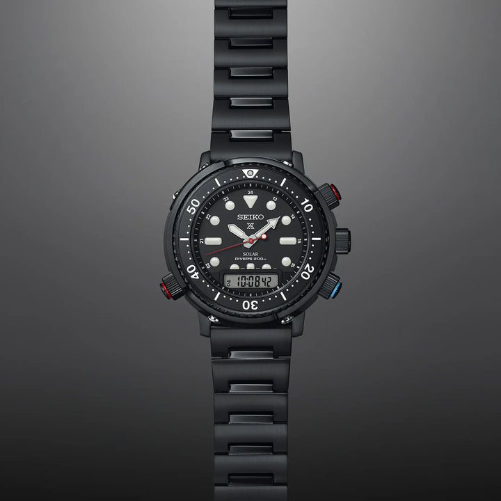 SEIKO PROSPEX SNJ037P1 LIMITED EDITION "COMMANDER ARNIE" SOLAR HYBRID DIVER'S 40TH ANNIVERSARY MEN WATCH