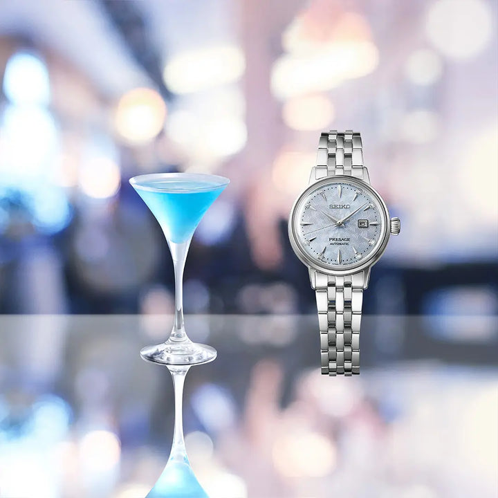 SEIKO PRESAGE SRE007J1 COCKTAIL TIME "SKY DIVING" DIAMOND TWIST WOMEN WATCH