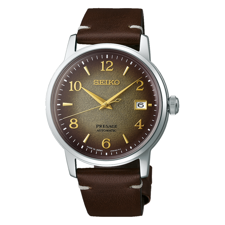 SEIKO PRESAGE SRPF43J1 LIMITED EDITION COCKTAIL TIME "HOJICHA" AUTOMATIC MEN WATCH