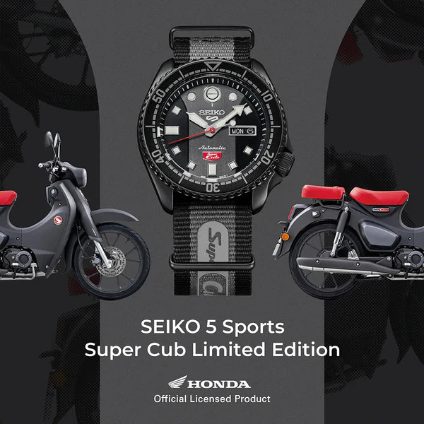 SEIKO 5 SPORTS SRPJ75K1 LIMITED EDITION HONDA SUPER CUB MEN WATCH